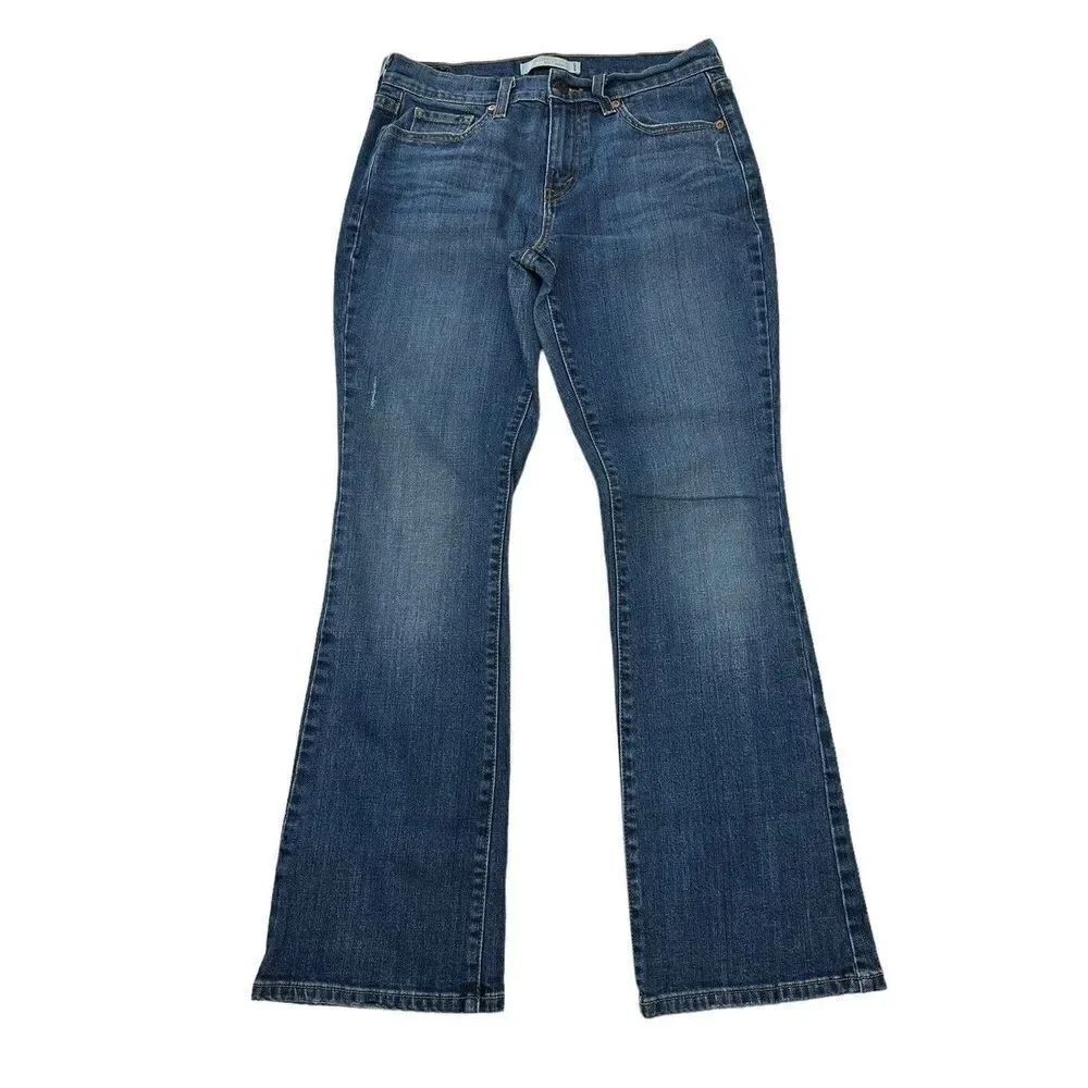 Levi’s Bootcut 515 Denim Medium Wash Blue Jeans Embellished Pockets Size 4